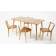 Стол Монте 120 натур со стульями Франк натур