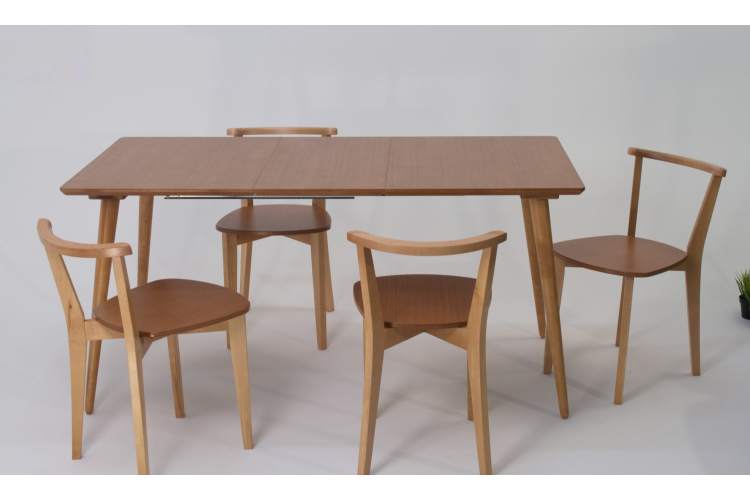 Стол Монте 120 натур со стульями Франк натур-1