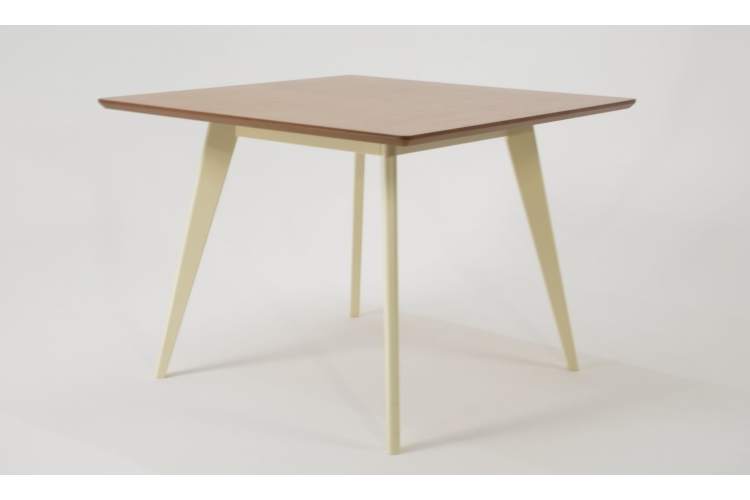 Стол Сканди М 100 слоновая кость/натур со стульями Франк слоновая кость велюр бежевый-3