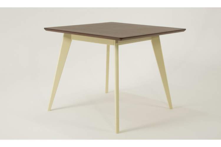 Стол обеденный Сканди М90, слоновая кость/орех-1