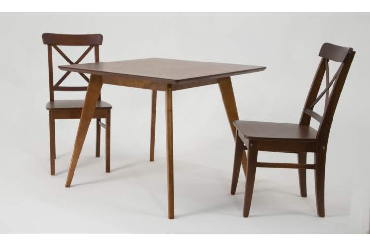 Стол Сканди М 100 орех со стульями Ингольф орех-1