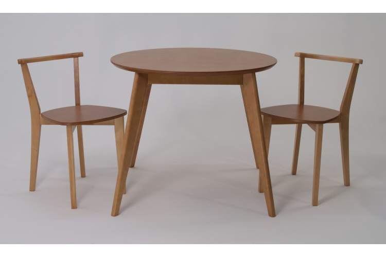 Стол Сканди К 100 натур со стульями Франк натур-2