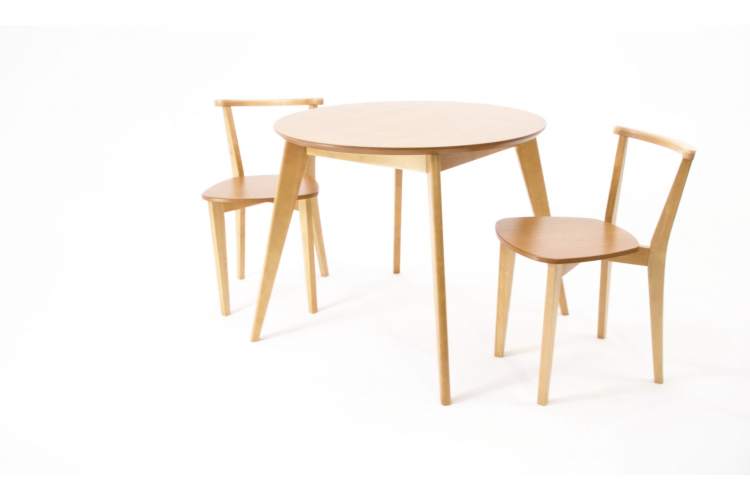 Стол Сканди К 100 натур со стульями Франк натур