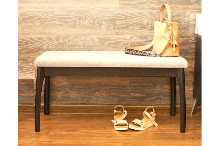 Банкетка Лина, мягкая, Венге/Серый-2