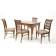 Обеденная группа Моцарт 120 со стульями Рич/ ромб коричневый, Орех