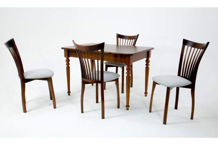 Обеденная группа Вивальди 120 со стульями Миранда орех/серый-2