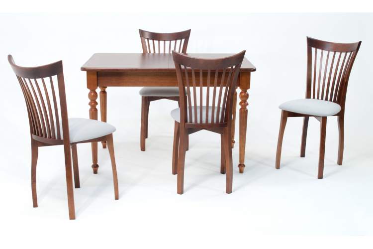 Обеденная группа Вивальди 120 со стульями Миранда орех/серый