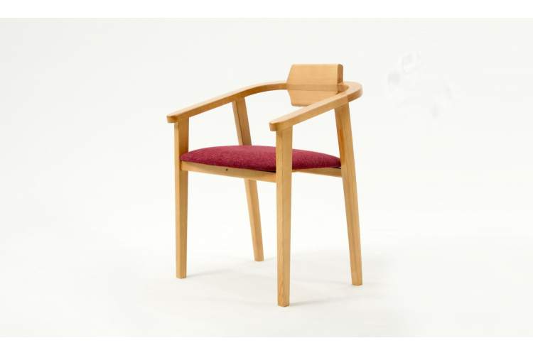 Стул-кресло Челси ПМ натур/красный-1