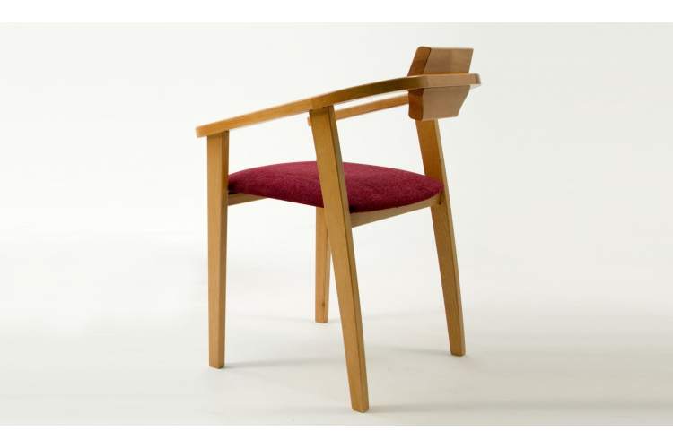 Стул-кресло Челси ПМ натур/красный-2