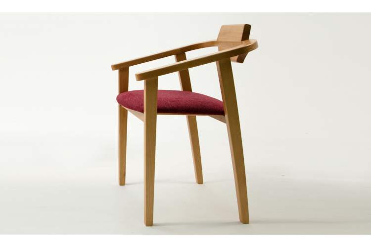 Стул-кресло Челси ПМ натур/красный-3