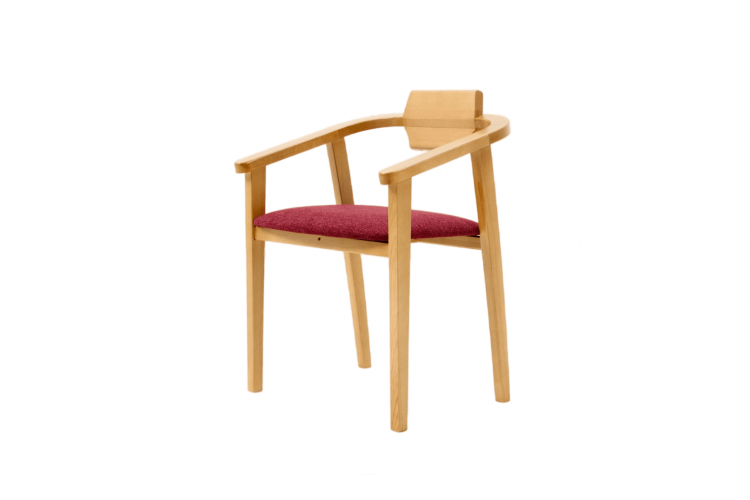 Стул-кресло Челси ПМ натур/красный