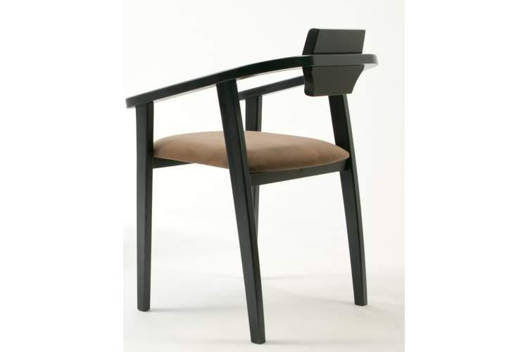 Стул-кресло Челси ПМ чёрный/коричневый-3