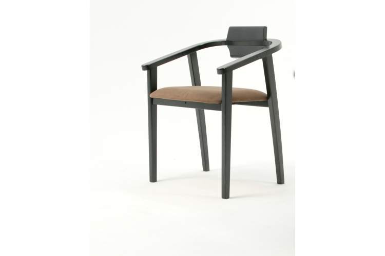 Стул-кресло Челси ПМ чёрный/коричневый-4