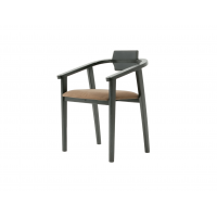 Стул-кресло Челси ПМ чёрный/коричневый