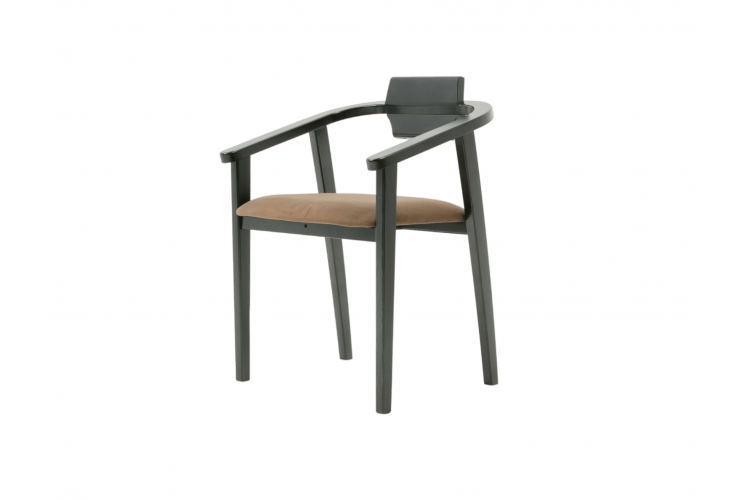 Стул-кресло Челси ПМ чёрный/коричневый