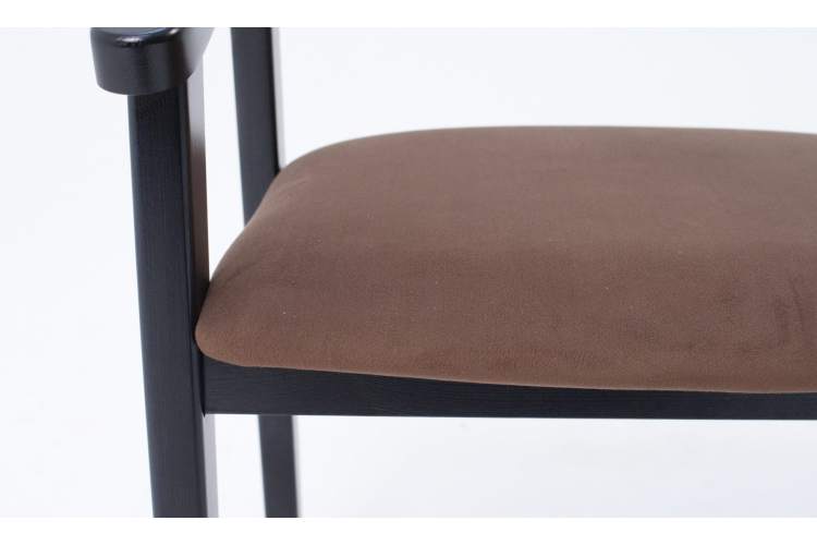 Стул-кресло Челси ПМ чёрный/коричневый-9