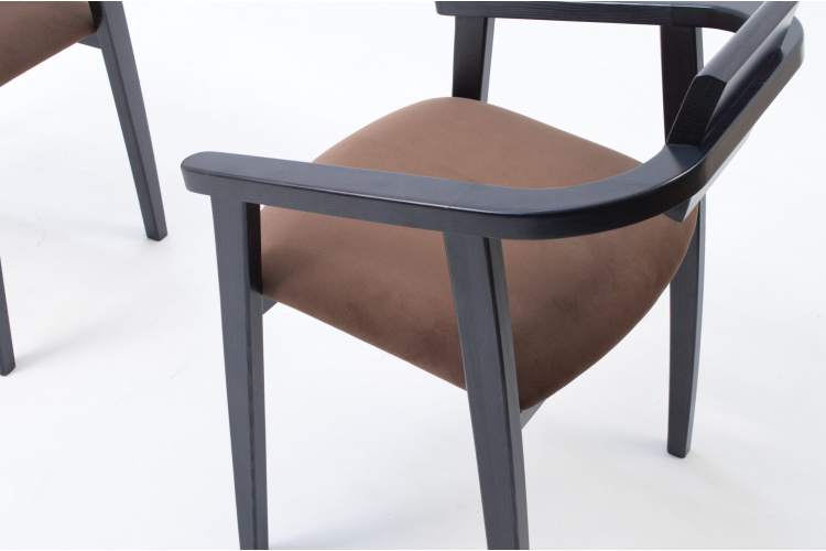 Стул-кресло Челси ПМ чёрный/коричневый-10