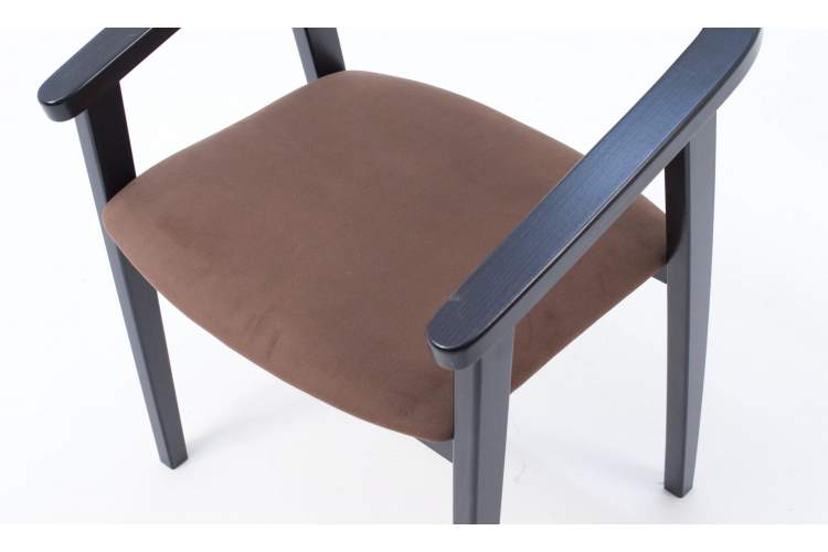 Стул-кресло Челси ПМ чёрный/коричневый-11