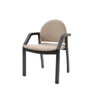 Стул-кресло Джуно 2.0 чёрный/бежевый