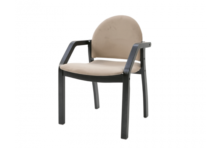 Стул-кресло Джуно 2.0 чёрный/бежевый