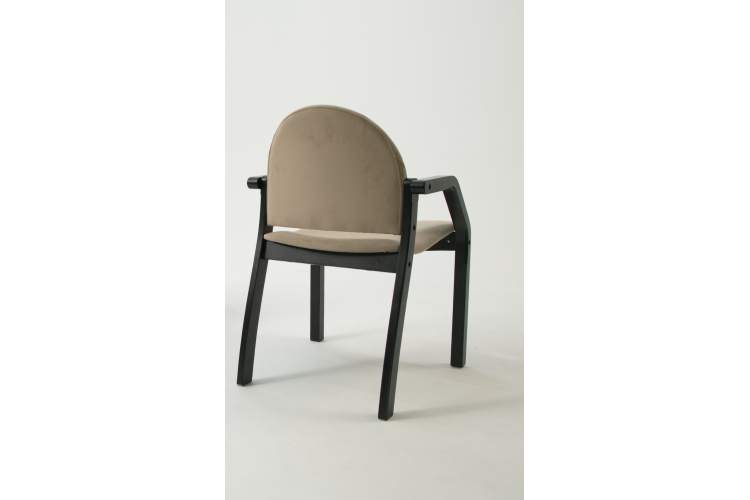 Стул-кресло Джуно 2.0 чёрный/бежевый-11