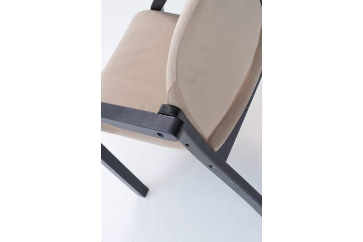 Стул-кресло Джуно 2.0 чёрный/бежевый-5