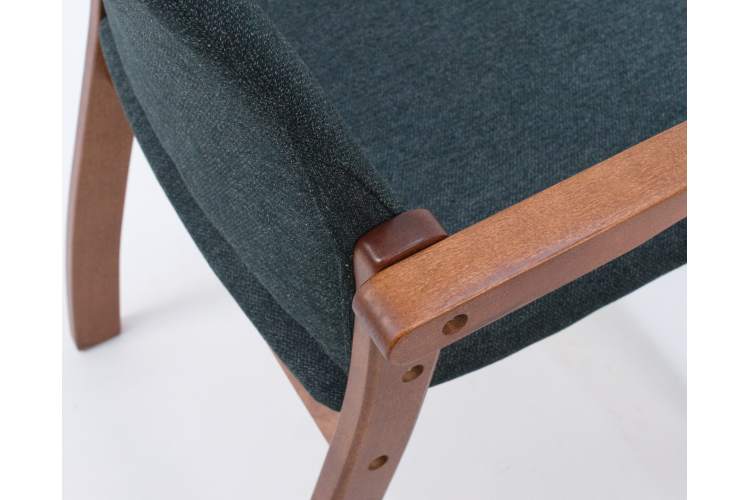 Стул-кресло Джуно 2.0 орех/зелёный-17