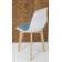 Стул Сашш натур /белый, бирюза