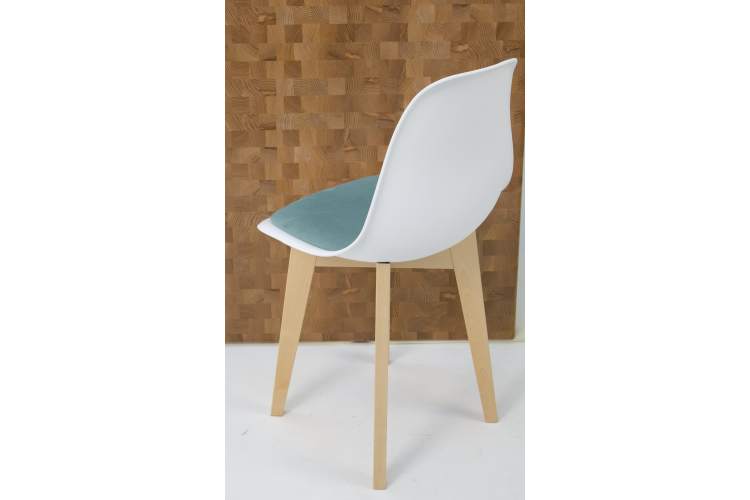 Стул Сашш натур /белый, бирюза-2