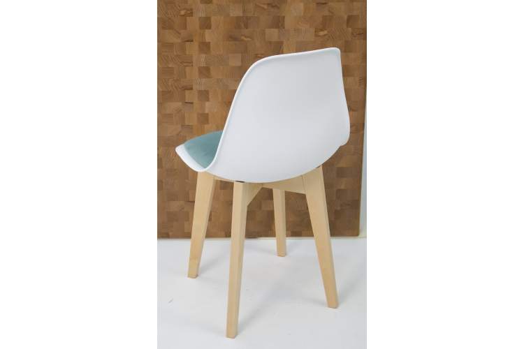 Стул Сашш натур /белый, бирюза-1