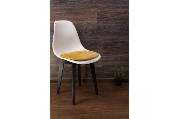 Стул Сашш чёрный /белый, горчичный-1