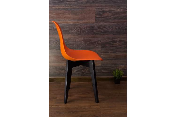 Стул Сашш чёрный /оранжевый-2