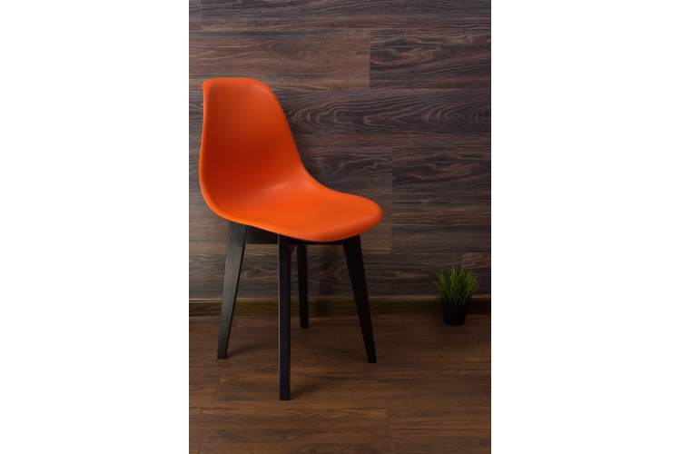 Стул Сашш чёрный /оранжевый-1