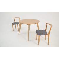 Стол Arki К 100 натур со стульями Франк ПМ натур/графит рогожка