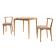 Стол Pawook К 90 натур со стульями Франк ПМ натур/бежевая рогожка