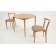 Стол Pawook К 90 натур со стульями Франк ПМ натур/бежевая рогожка