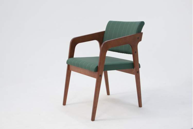 Стул-кресло Шадди орех/зелёный-1