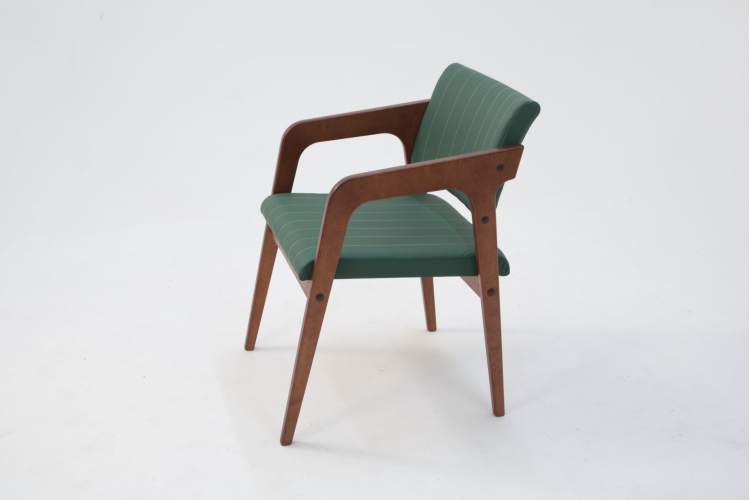 Стул-кресло Шадди орех/зелёный-2