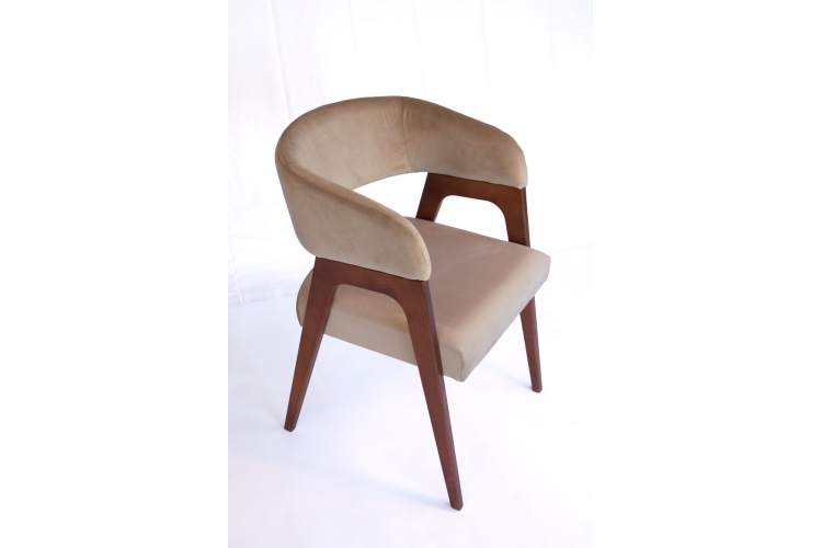Стул-кресло Бакки орех/ бежевый-3
