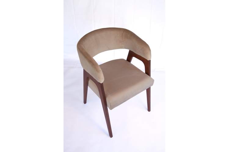 Стул-кресло Бакки орех/ бежевый-4