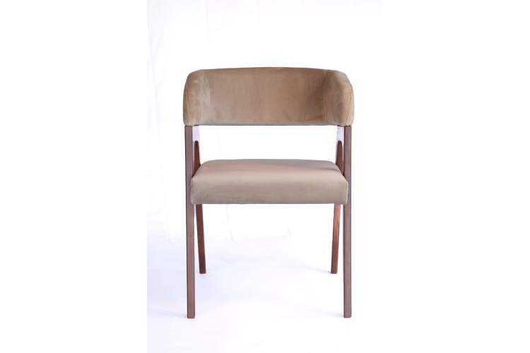 Стул-кресло Бакки орех/ бежевый-5
