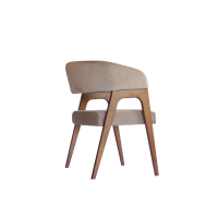 Стул-кресло Бакки орех/ бежевый