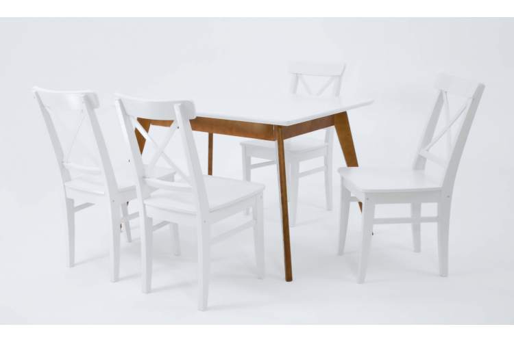 Стол Сканди 120, Орех/ Белый-6