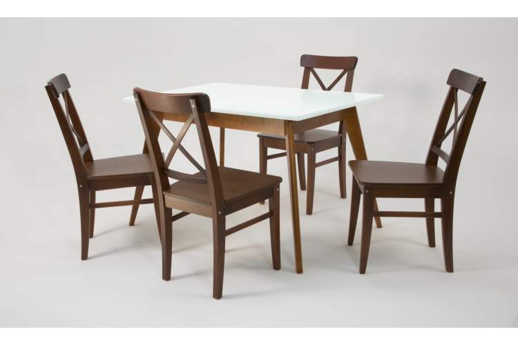 Стол Сканди 120, Орех/ Белый-5