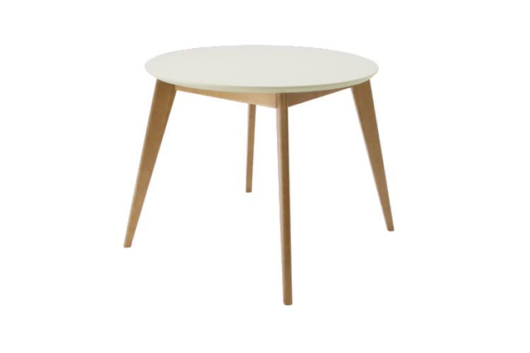 Стол Сканди К 90, Натуральное дерево/Слоновая кость