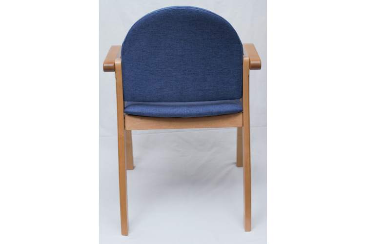 Стул-кресло Джуно 2.0, Натуральное дерево/ Синий-5