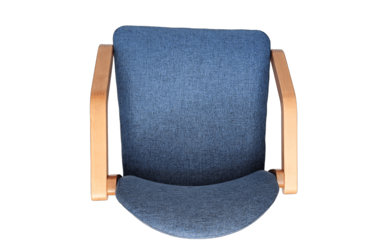 Стул-кресло Джуно 2.0, Натуральное дерево/ Синий-6