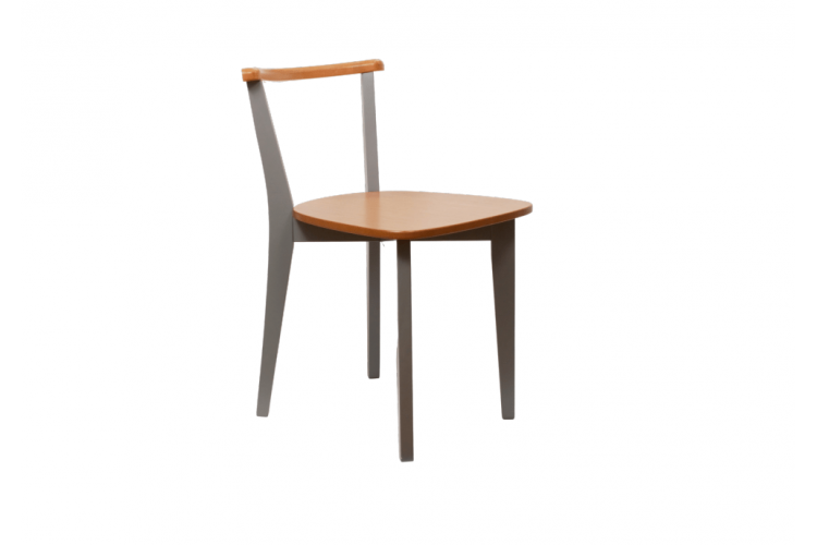 Стул Франк Ж, Натуральное дерево/Серый