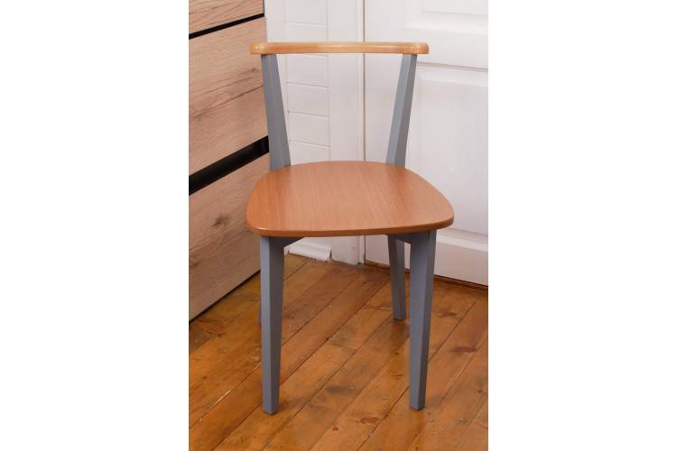 Стул Франк Ж, Натуральное дерево/Серый-2