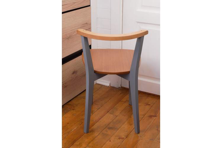 Стул Франк Ж, Натуральное дерево/Серый-6